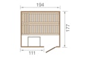 Vorschaubild Weka Sauna Halmstad 2 mit Holztür und Fronteinstieg - 68 mm