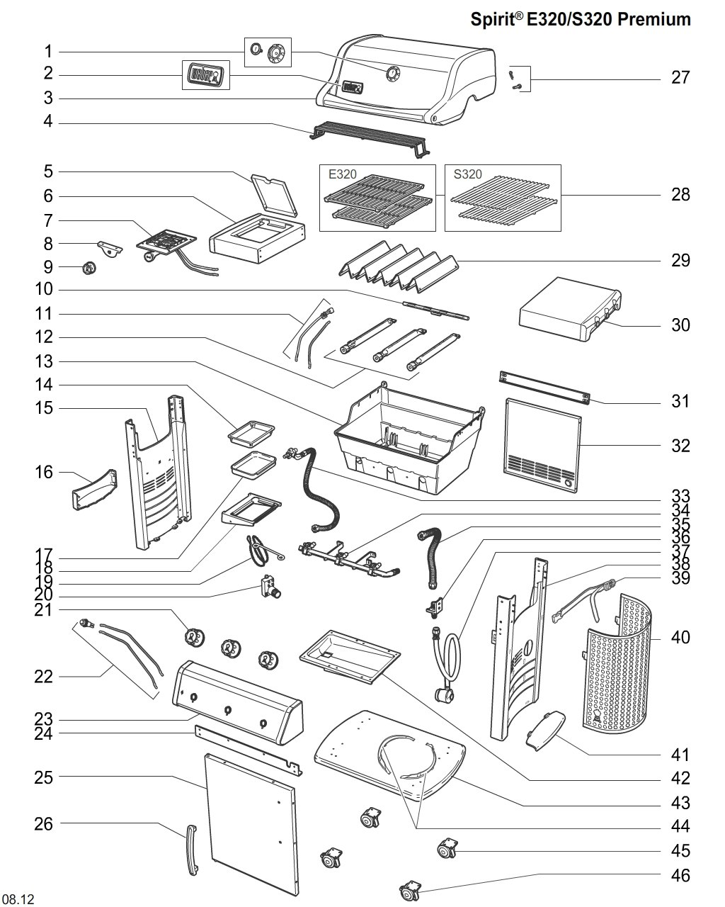 Explosionszeichnung Ersatzteile