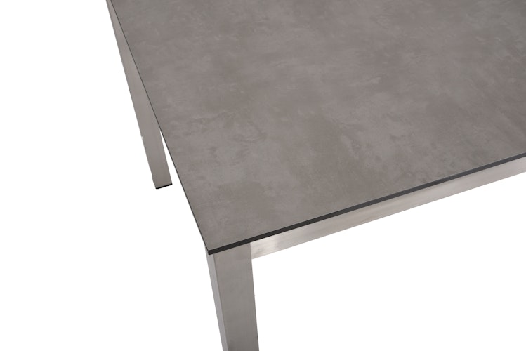 Garden Pleasure Dining-Set SIENNA, Tisch + 4 Stühle, Edelstahl / Rope / HPL Betonoptik