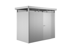 Biohort Gerätehaus HighLine mit Einzeltür-275 x 155 cm (Gr. H 1)-silber-metallic