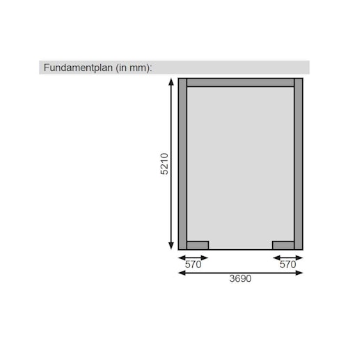Karibu Flachdach Garage mit Tor - 38 mm