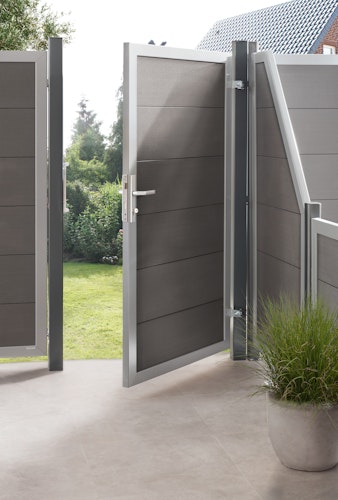 TraumGarten Design WPC Alu Rahmen Silber 1800 x 1800 mm