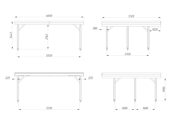 Palmako Carport Karl 20,6 m²