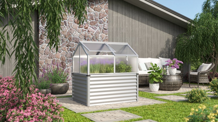 Vitavia Hochfrühbeet Zola mit 4 Dachfenstern  B 127 x T 89 x H 135 cm