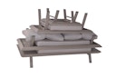 Vorschaubild Garden Pleasure Lounge-Set CELIA, Aluminium Hellgrau / Kissen 100 % Polyester Taupe - Auslaufartikel