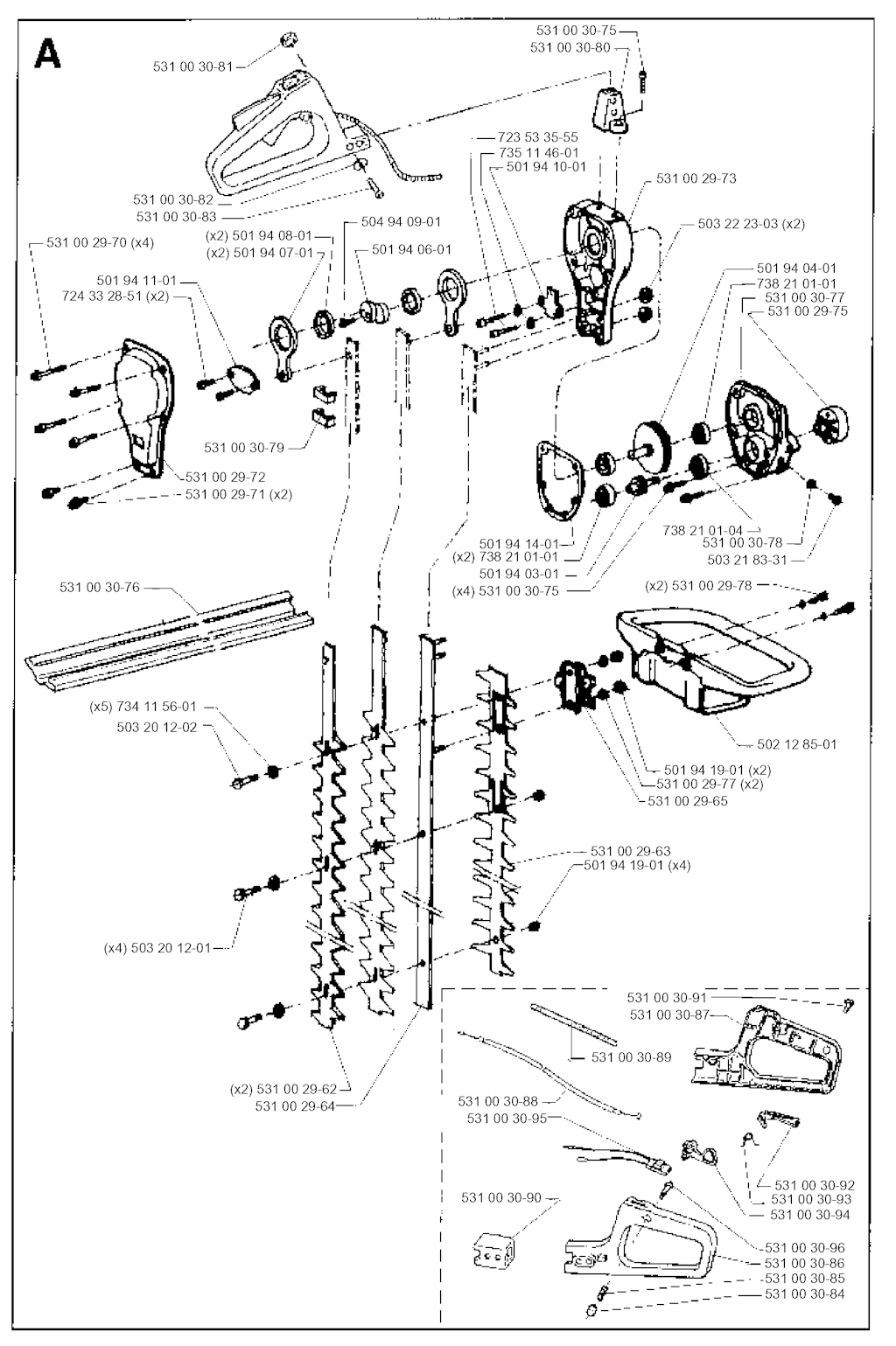 Explosionszeichnung Ersatzteile