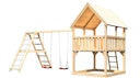 Vorschaubild Akubi Kinderspielturm Luis mit Doppelschaukelanbau und Klettergerüst