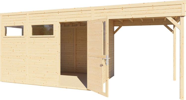 Bertilo Gartenhaus Cubus 3 Lounge - 19 mm