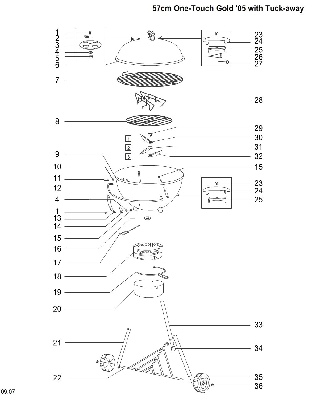 Explosionszeichnung Ersatzteile