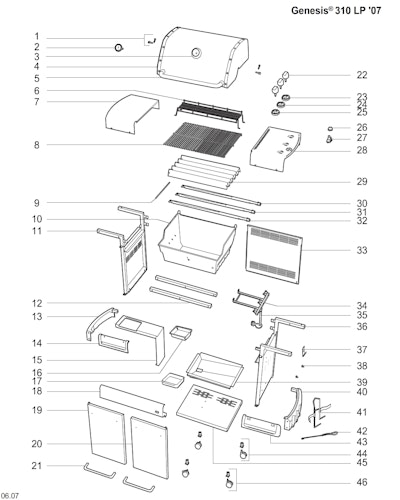 Weber Genesis E-310 LP Blk (2008) (DE/AT)