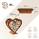 Vorschaubild Badeko Herz-Holzregal in Edelrostoptik - 95 cm hoch