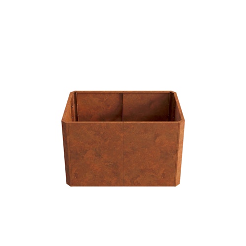 Premium Hochbeet aus Cortenstahl mit Rostpatina 120 x 80 x 75 cm