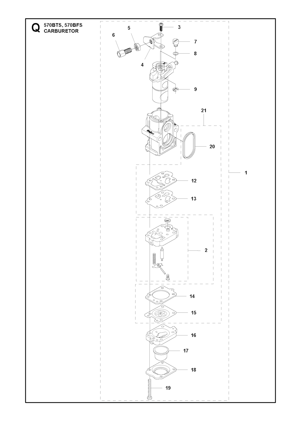 Explosionszeichnung Ersatzteile