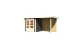 Vorschaubild Karibu Woodfeeling Gartenhaus Kandern 1/2/3 mit 235 cm Schleppdach + Rückwand