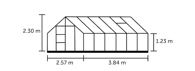Halls Gewächshaus Universal - 9,9 m²