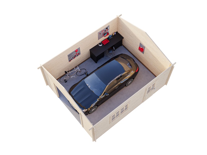 Palmako Garage Roger 23,9 m² - 44 mm - ohne Tor