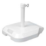 Delschen Schirmständer mit Handgriff & Rollen, Alu-Rohr Ø 26-44 mm, 28 kg, Betongefüllt, Weiß - AbverkaufZubehörbild