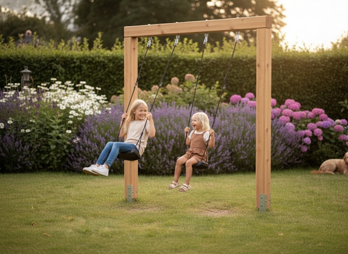 EXIT Linea Massiv 140 doppelte Holzschaukel