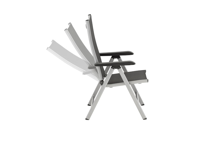 Kettler Multipositionssessel BASIC PLUS, Aluminium Silber / Outdoorgewebe Anthrazit