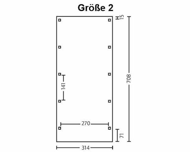 Skan Holz Friesland - Flachdach Einzelcarport Profil - Breite 314 cm Nadelholz