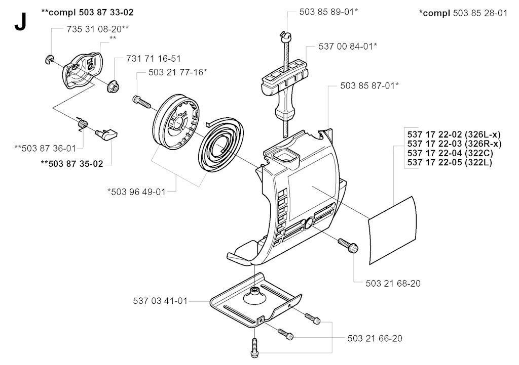 Explosionszeichnung Ersatzteile