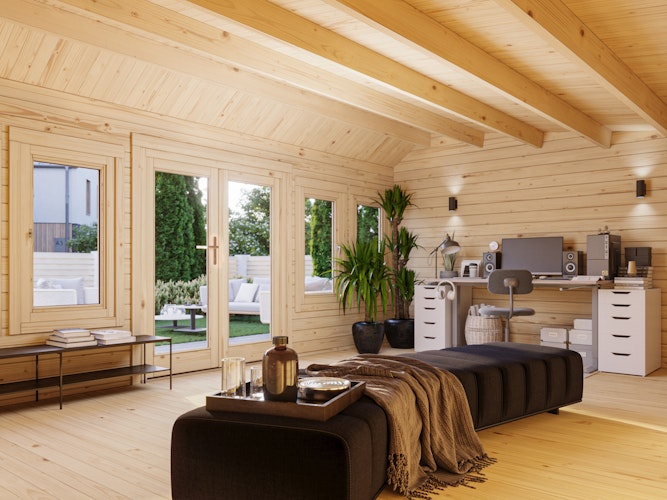 Palmako Gartenhaus Claudia Pentroof (Stufendach) 19,4 m² - 34 mm