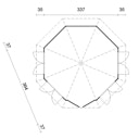 Vorschaubild Palmako Pavillon Veronica 4 9,2 m² - 34 mm