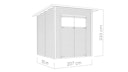 Vorschaubild Bertilo Gartenhaus Pent Modern 3 - 18 mm