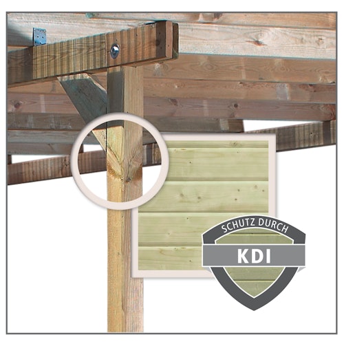 Karibu Caravan Carport - kesseldruckimprägniert