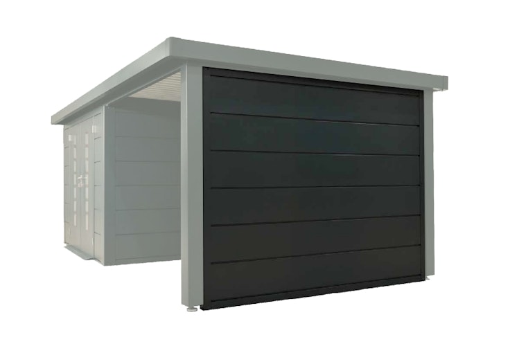 Wolff Finnhaus Seitenwand Terrasse 30 für Premium Metall Gartenhäuser