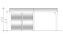 Vorschaubild Skan Holz Doppelcarport Friesland 546x708 cm mit Abstellraum Set D