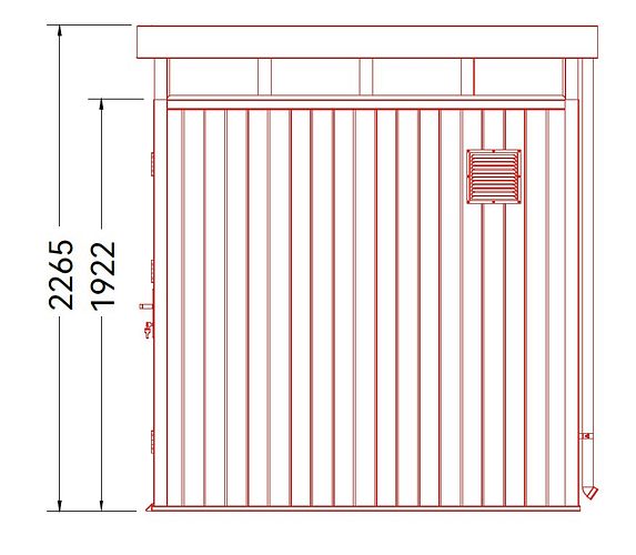 NewTechWood WPC Gartenhaus Cella 1010 mit Doppeltür - 21 mm