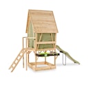 Vorschaubild EXIT Yuki 550 Holzspielhaus mit Rutsche, Sandkasten und Matschüche