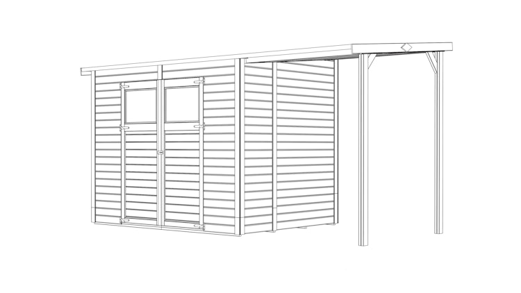 Bertilo Gerätehaus Amrum 2/3 Plus - 14 mm