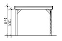 Vorschaubild Skan Holz Carport Friesland 320x555 cm inkl. 1 Einfahrtsbogen Set E