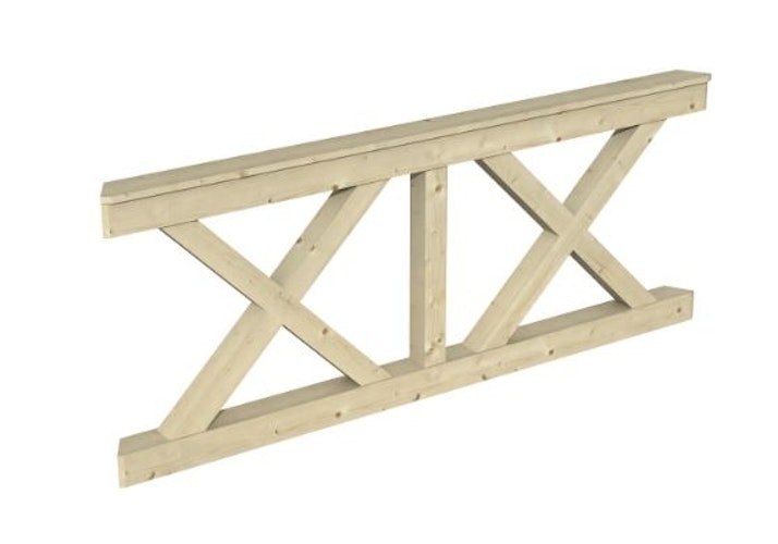 Skan Holz Brüstung Andreaskreuz zu Pavillon Nice