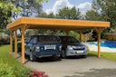 Vorschaubild Skan Holz Spessart- Flachdach Doppelcarport aus Leimholz Breite 611 cm