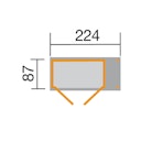 Vorschaubild Weka 14 mm Garten- und Terrassenschrank 351 A/357 A mit Schleppdach