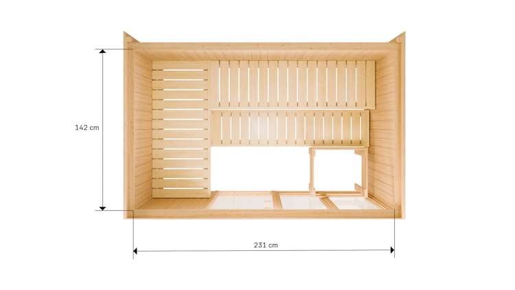 Bertilo Sauna Model 3 Large white - 58 mm