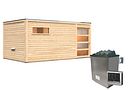 Vorschaubild Karibu Gartensauna Saunahaus Hygge inkl. Vorraum, naturbelassen