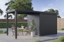 Vorschaubild Wolff Finnhaus Metall-Dachrinnenset 400 cm mit 2 Fallrohren für Ulrik & Linnea