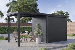 Wolff Finnhaus Metall-Dachrinnenset 400 cm mit 2 Fallrohren für Ulrik & LinneaZubehörbild