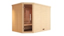 Vorschaubild Weka Premium Massivholz-Elementsauna Kemi Eck 2 mit Glastür/Fenster inkl. Komfortpaket - 45 mm