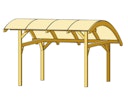 Vorschaubild Skan Holz Schwaben - Bogendach Einzelcarport aus Leimholz Breite 434 cm