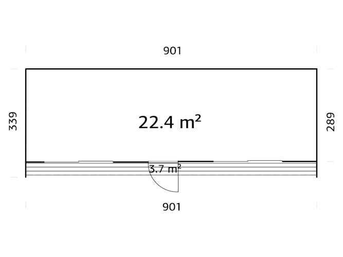 Palmako Gartenhaus Johanna 22,4 m² - 160 mm