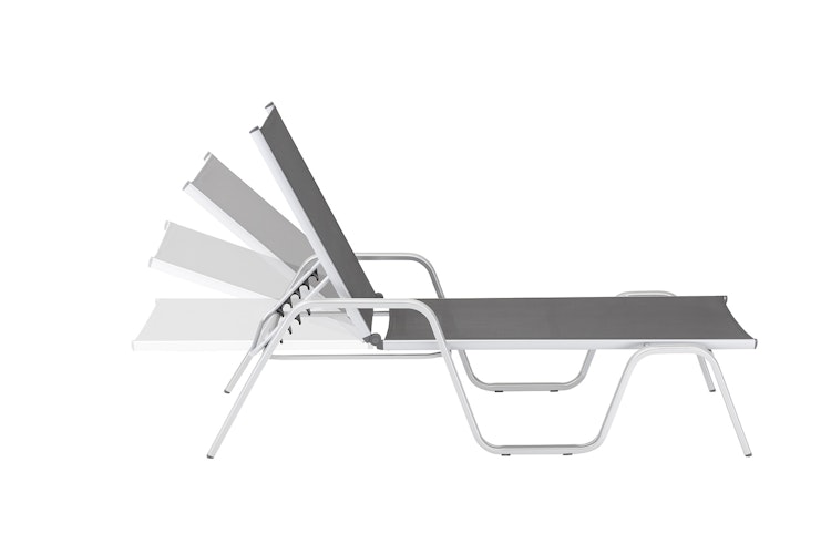 Kettler Stapelliege BASIC PLUS, Aluminium Silber / Outdoorgewebe Anthrazit - Sonderaktion