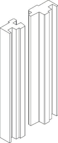 OSMO Sichtschutz TRIO Set Anfangs-/Endprofil 1760 x 70 x 25 mm