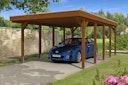 Vorschaubild Skan Holz Friesland - Flachdach Einzelcarport Profil - Breite 397 cm Nadelholz