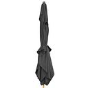 Vorschaubild doppler Mittelmastschirm ALU WOOD 300 x 200 Auto-Tilt, Aluminium Esche-Optik / 100 % Polyester 180 g/m²
