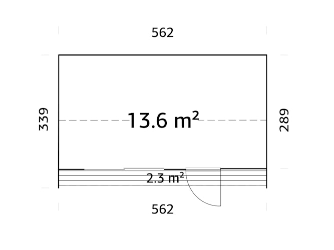 Palmako Gartenhaus Rebekka 13,6 m² - 160 mm